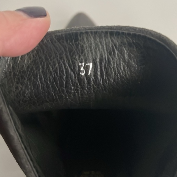 Officine Creative Gray Suede Block Heel Ankle Booties Women's EU 37 US 7 - Picture 8 of 8